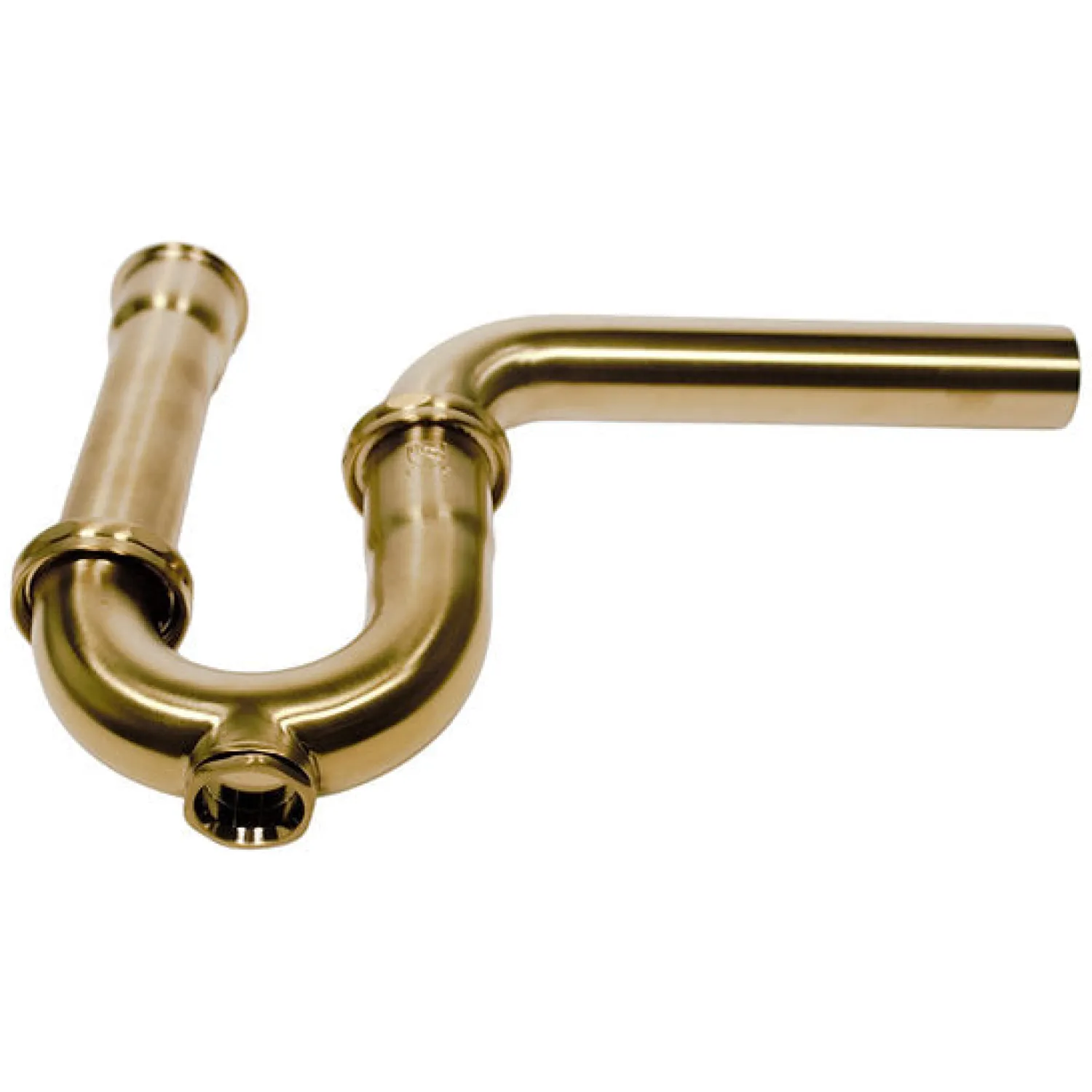 Clearance Brushed Satin Brass P-Trap for Bathroom and Utility Drains Laundry & Utility Sinks