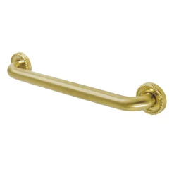 Clearance Camelon 16" Brass Decorative Grab Bar in Brushed Brass Grab Bars