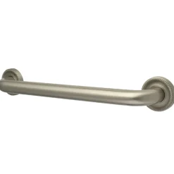 Outlet Camelon 18" Brass Decorative Grab Bar in Brushed Nickel Grab Bars