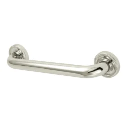 Sale Camelon 12" Brass Decorative Grab Bar in Polished Nickel Grab Bars