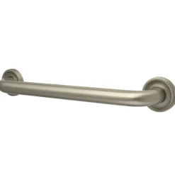Hot Camelon 12" Brass Decorative Grab Bar in Brushed Nickel Grab Bars