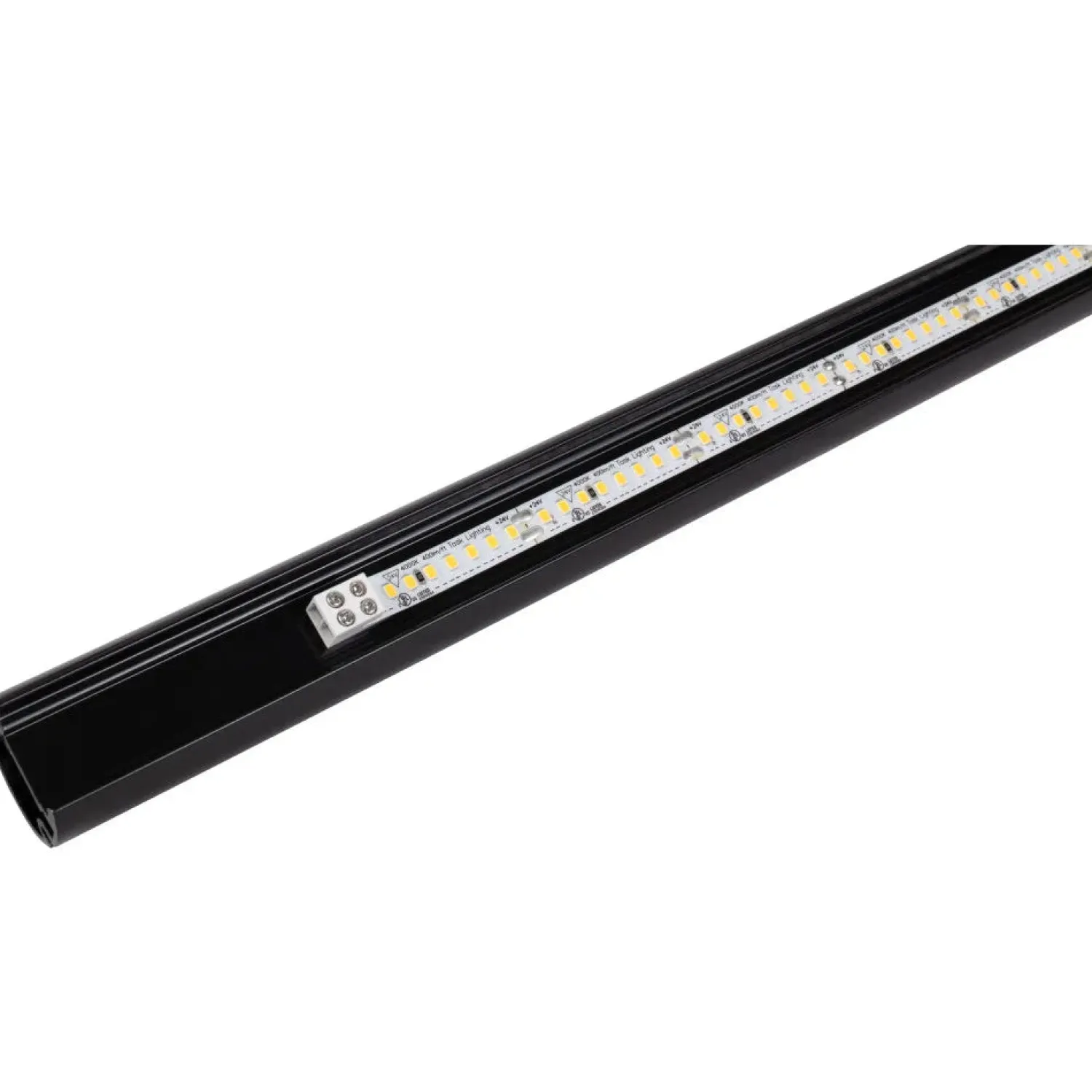 Clearance Closet Rod with Integrated LED Light in Black Closet & Storage