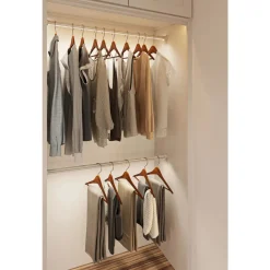 Online Closet Rod with Integrated LED Light in Satin Nickel Closet & Storage