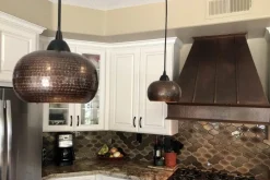 Best 7" Copper Globe Pendant Light Pendants