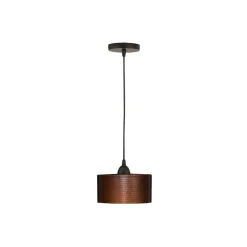 Best 8" Copper Round Cylinder Pendant Light Pendants