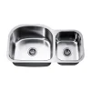 Online Dawn ASU107 35" Double Bowl Undermount Stainless Steel Kitchen Sink Stainless Steel Sinks|Double Bowl Sinks