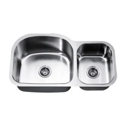 Online Dawn ASU107 35" Double Bowl Undermount Stainless Steel Kitchen Sink Stainless Steel Sinks|Double Bowl Sinks