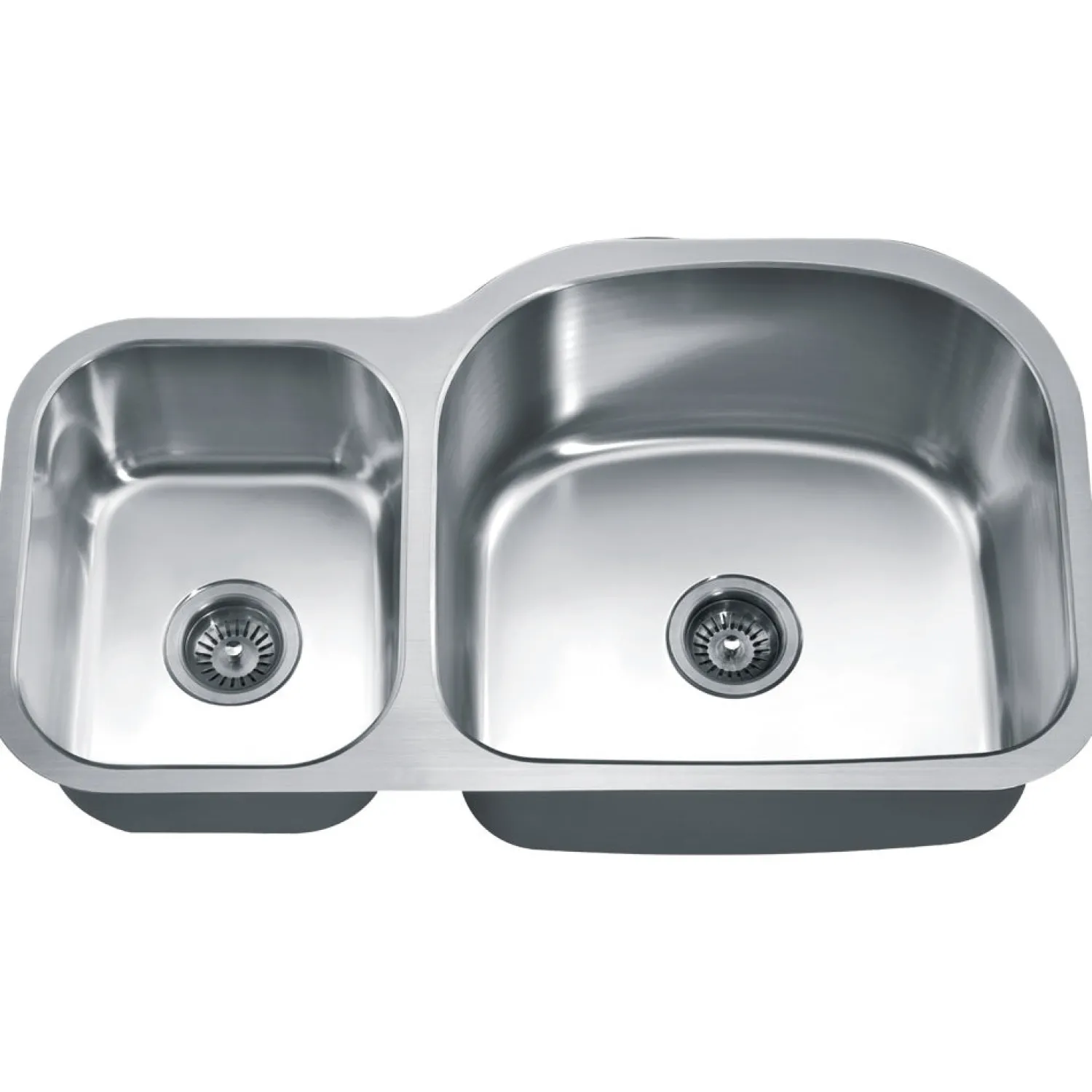 Online Dawn ASU107 35" Double Bowl Undermount Stainless Steel Kitchen Sink Stainless Steel Sinks|Double Bowl Sinks