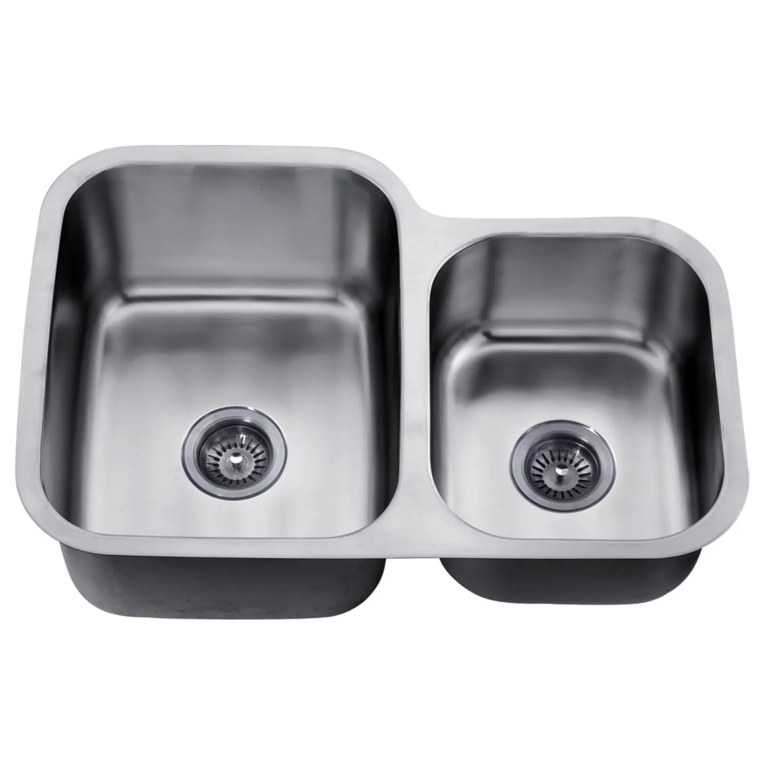Clearance Dawn ASU110 30" Double Bowl Undermount 18 Gauge Stainless Steel Kitchen Sink Stainless Steel Sinks|Double Bowl Sinks