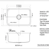 Discount Dawn ASU2316 Single Bowl 25" Undermount Stainless Steel Kitchen Sink Stainless Steel Sinks|Single Bowl Sinks
