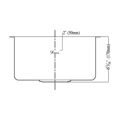 New Dawn BS121307 14" Undermount Single Bowl Bar Sink Sinks For Tight Spaces|Bar / Prep Sinks