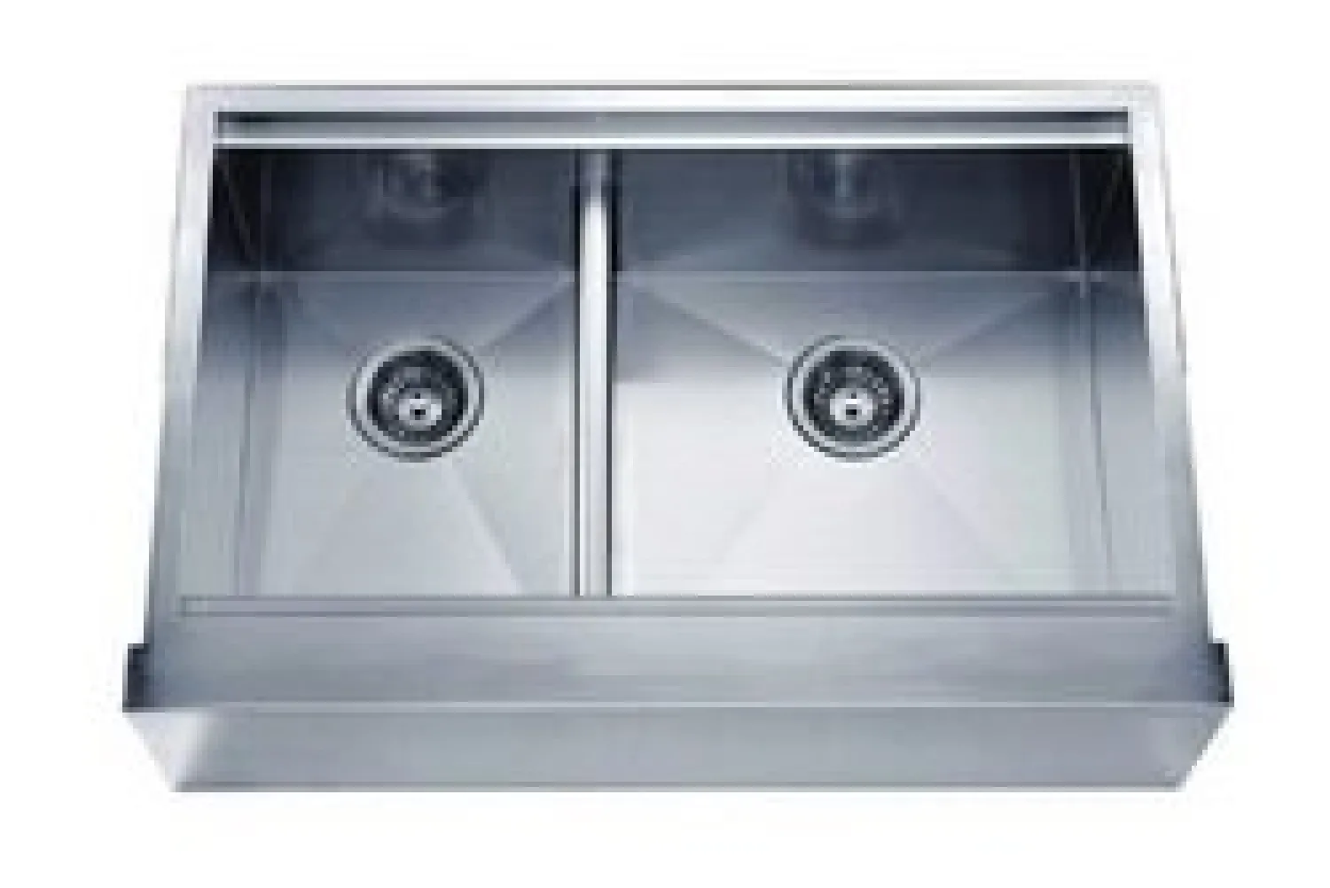 Clearance Dawn DAF3321L 33" Double Bowl Apron Front Stainless Steel Sink Stainless Steel Sinks|Double Bowl Sinks