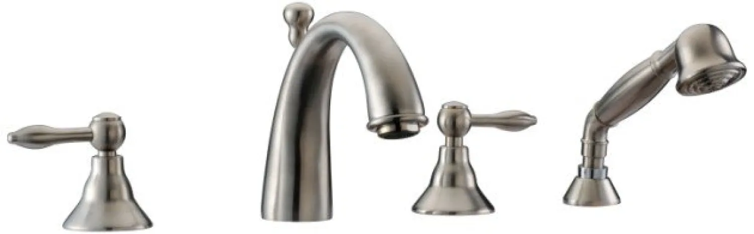 Discount Dawn DS132119 4-Hole Tub Filler with Personal Handshower & Lever Handles Tub Faucets