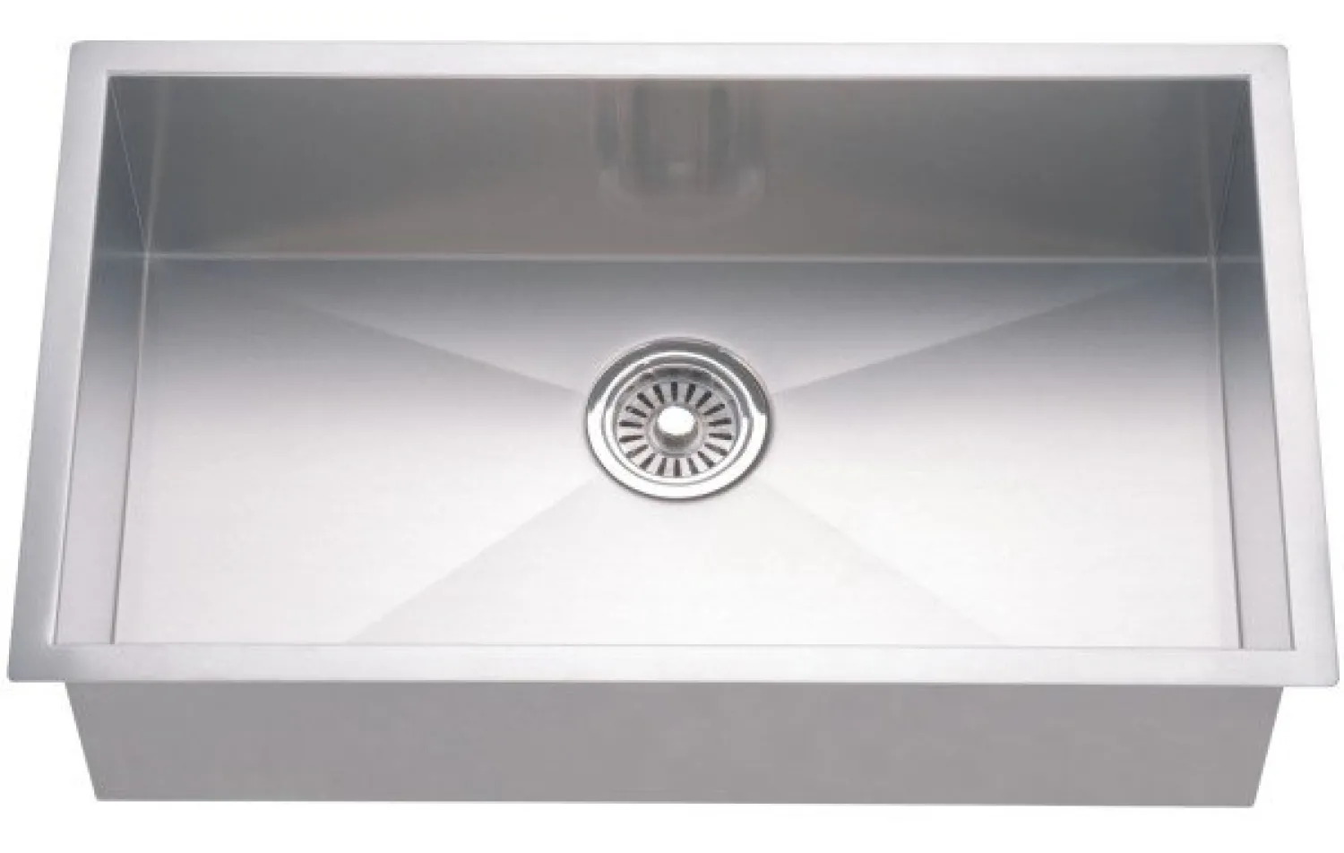 Best Dawn DSQ3116 33" Single Bowl Dual Mount 18 Gauge Kitchen Sink Drop-In / Top Mount Sinks|Stainless Steel Sinks
