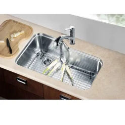 Clearance Dawn DSU3118 33" 16 Gauge Undermount Single Bowl Stainless Steel Kitchen Sink with Accessory Ledge Stainless Steel Sinks|Single Bowl Sinks