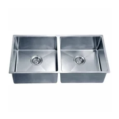 Clearance Dawn 35" Equal Double Bowl Undermount Kitchen Sink, with Small Radius Corners Stainless Steel Sinks|Double Bowl Sinks