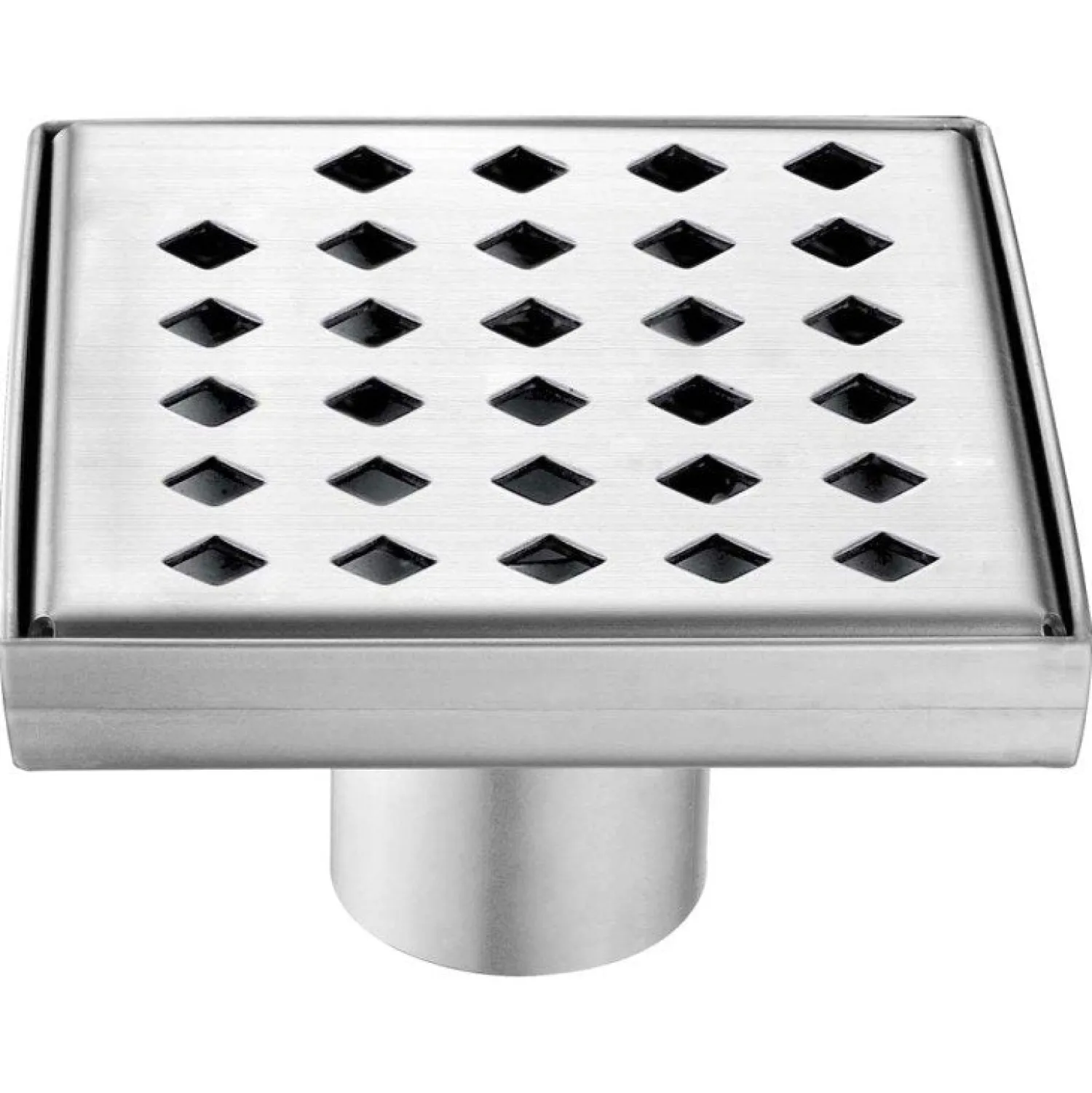 Hot Dawn LMI050504 Mississippi River Series - Square Shower Drain 5"L (Stamping technique & press in the base) Shower Drains