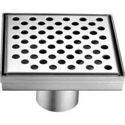 Outlet Dawn LRE050504 Rhone River Series - Square Shower Drain 5"L (Stamping technique & press in the base) Shower Drains