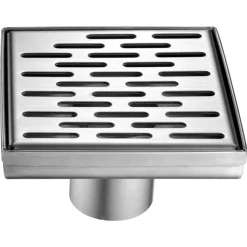 New Dawn LYE050504 Yangtze River Series - Square Shower Drain 5"L (Stamping technique & press in the base) Shower Drains