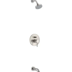 Outlet Dawn Pinnacles Series Shower Combo Set Wall Mounted Showerhead and Tub Spout with Trim Tub & Shower Sets