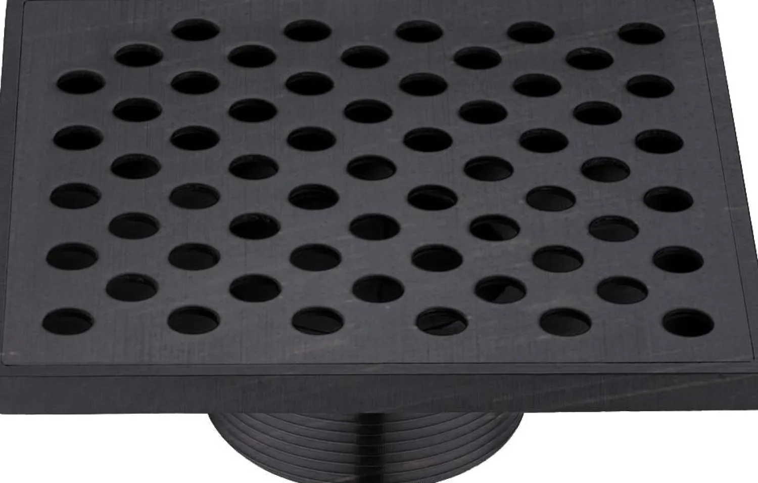 Outlet Dawn Rhone River Series Square Shower Drain 5"L Threaded Dark Brown Finished Shower Drains