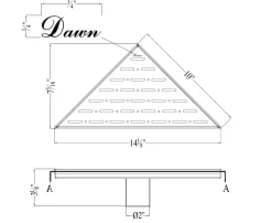 Discount Dawn Rio Orinoco River Series Triangle Shower Drain Shower Drains