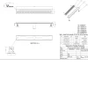 Hot Dawn Rio Orinoco River Series Linear Shower Drain 47 Inch Shower Drains