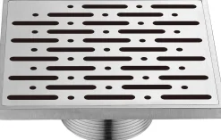 New Dawn Rio Orinoco River Series - Square Shower Drain 5"L Threaded Shower Drains