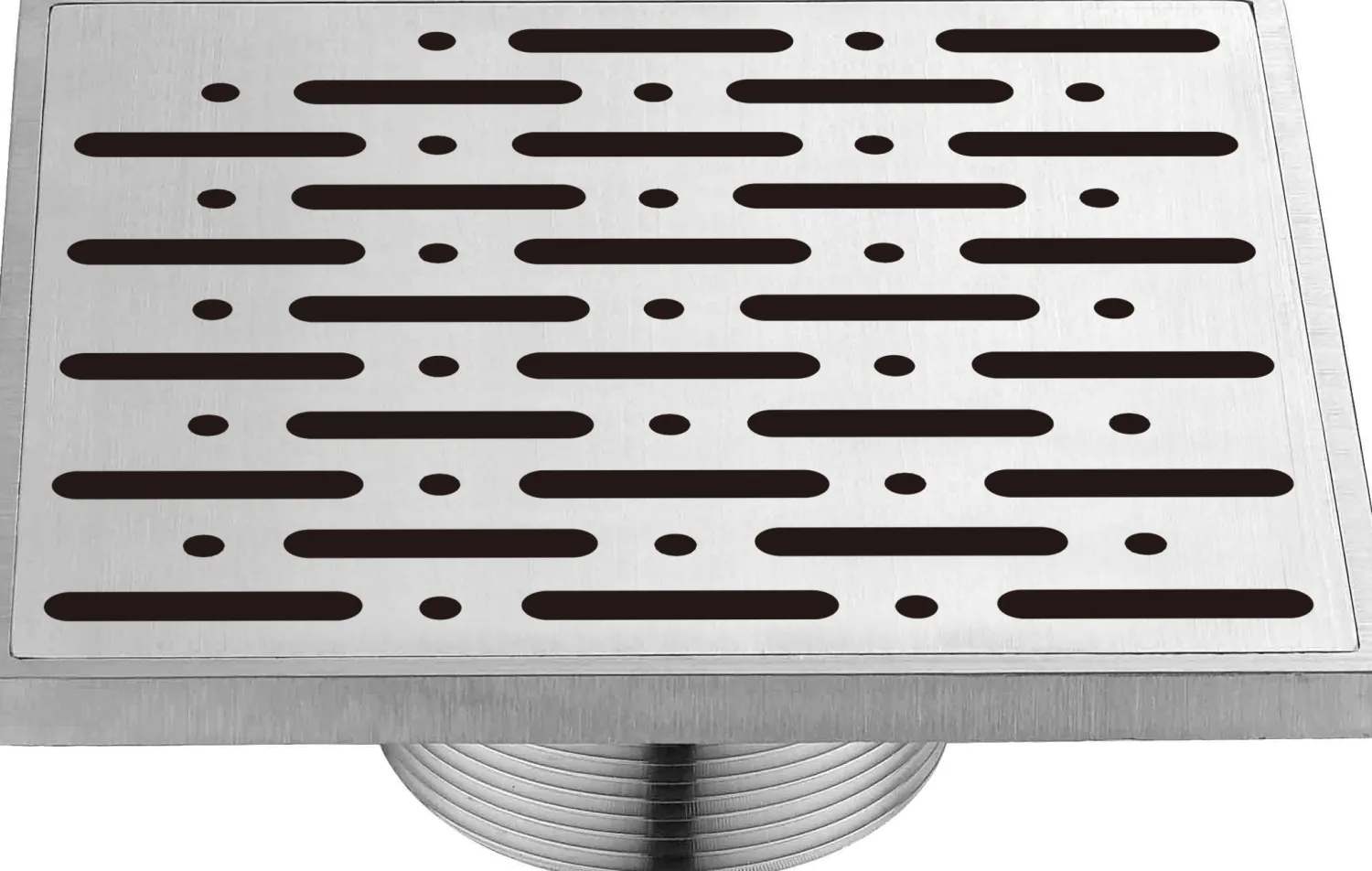 New Dawn Rio Orinoco River Series - Square Shower Drain 5"L Threaded Shower Drains
