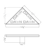 Hot Dawn Series - Triangle Shower Drain Shower Drains