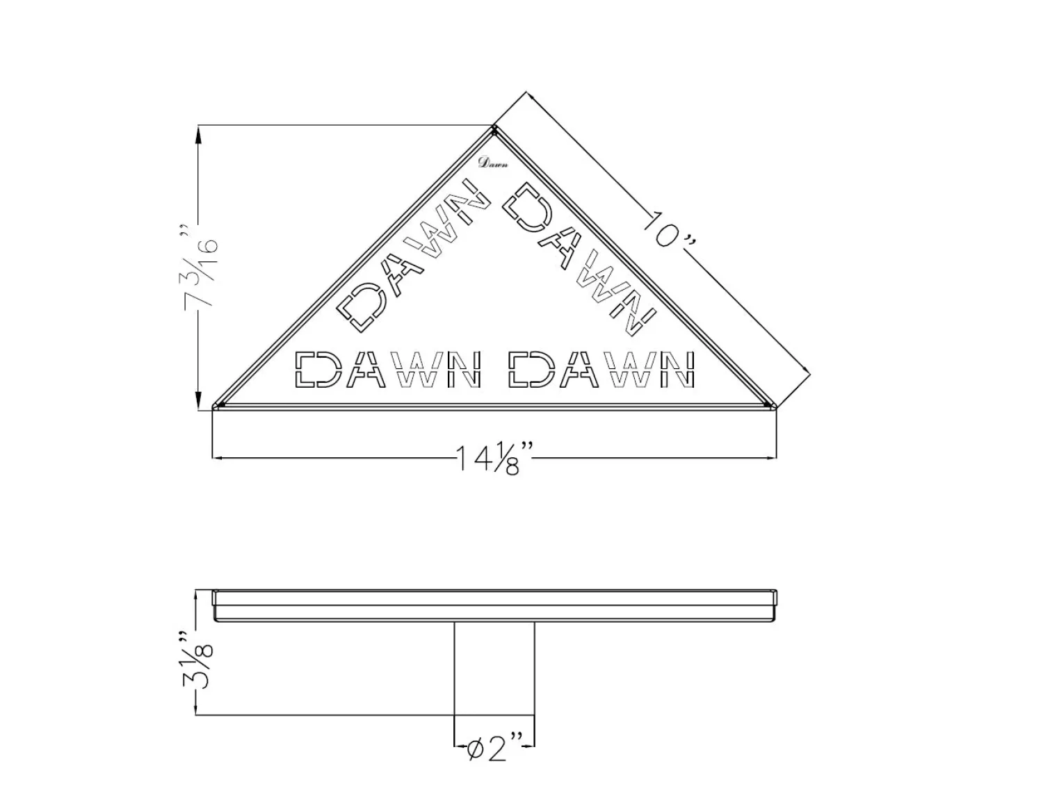 Hot Dawn Series - Triangle Shower Drain Shower Drains