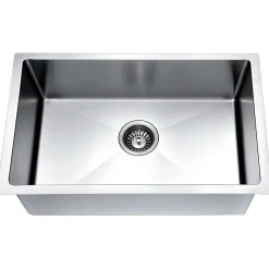 New Dawn 26" Shallow Undermount Small Radius Kitchen Sink Stainless Steel Sinks