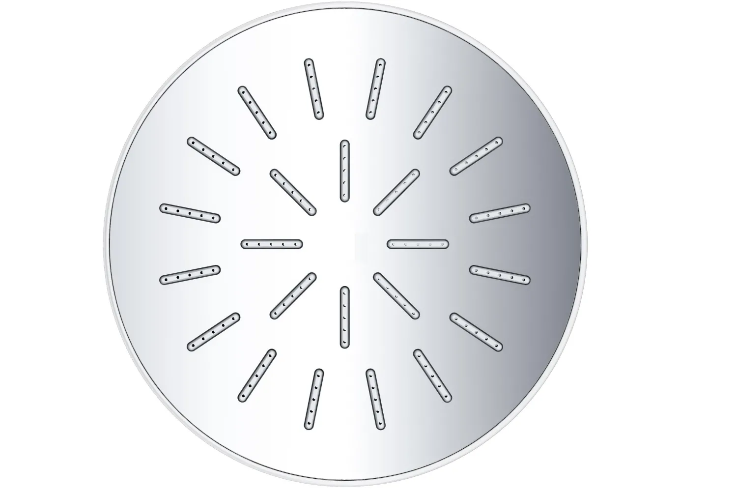 Online Dawn Single Function Round Rain Showerhead in Chrome Shower Heads