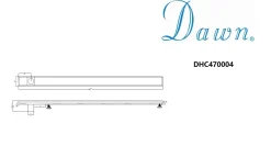 Dawn Stainless Steel Shower Drain Channel Side Outlet with Adjustable Feet Shower Drains