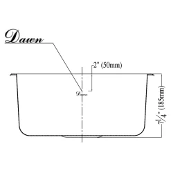 Dawn Top Mount Round Single Bowl Bar Sink Bar / Prep Sinks