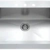 Dawn Top Mount Single Bowl Sink with Three Pre-cut Faucet Holes Drop-In / Top Mount Sinks|Stainless Steel Sinks