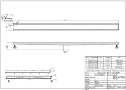 Best Dawn Volga River Series Linear Shower Drain 47 Inch Shower Drains