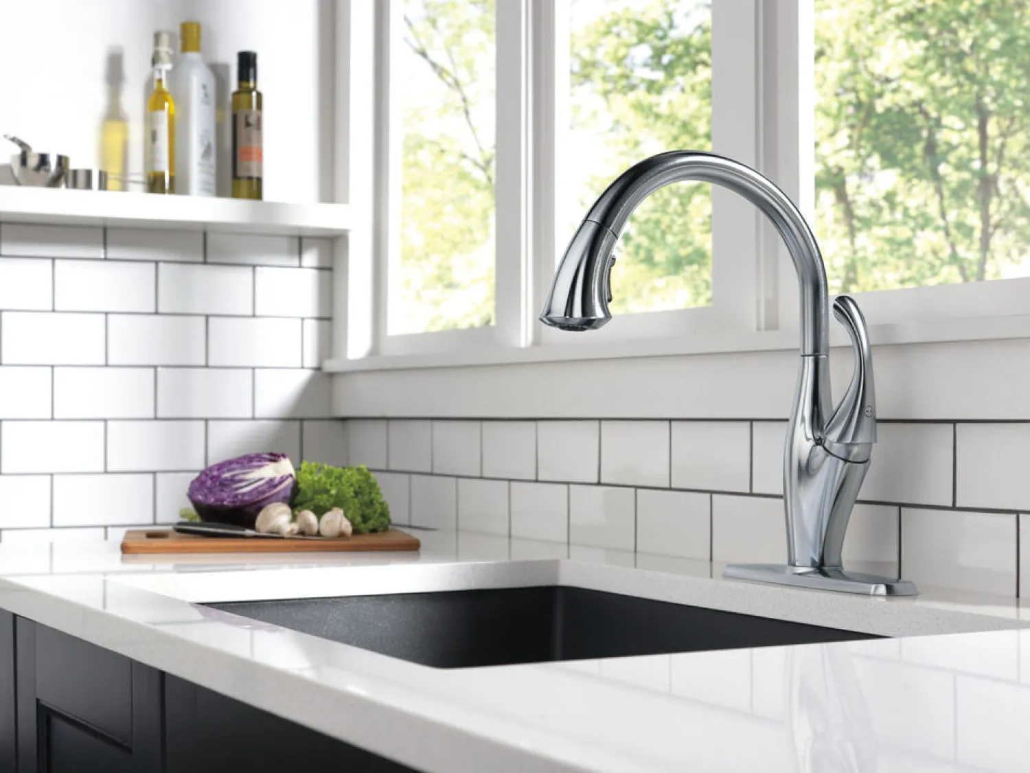 Discount Addison Single Handle Pull-Down Kitchen Faucet with ShieldSpray Technology Single Hole