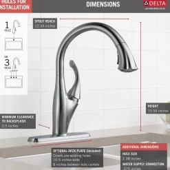 Discount Addison Single Handle Pull-Down Kitchen Faucet with ShieldSpray Technology Single Hole