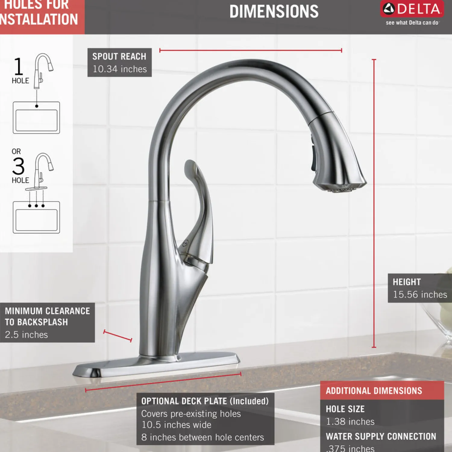Discount Addison Single Handle Pull-Down Kitchen Faucet with ShieldSpray Technology Single Hole