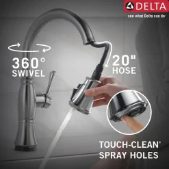 Online Cassidy Single Handle Pull-Down Kitchen Faucet with TouchO and ShieldSpray Touchless, Sensor And Tap Activated Kitchen Faucets