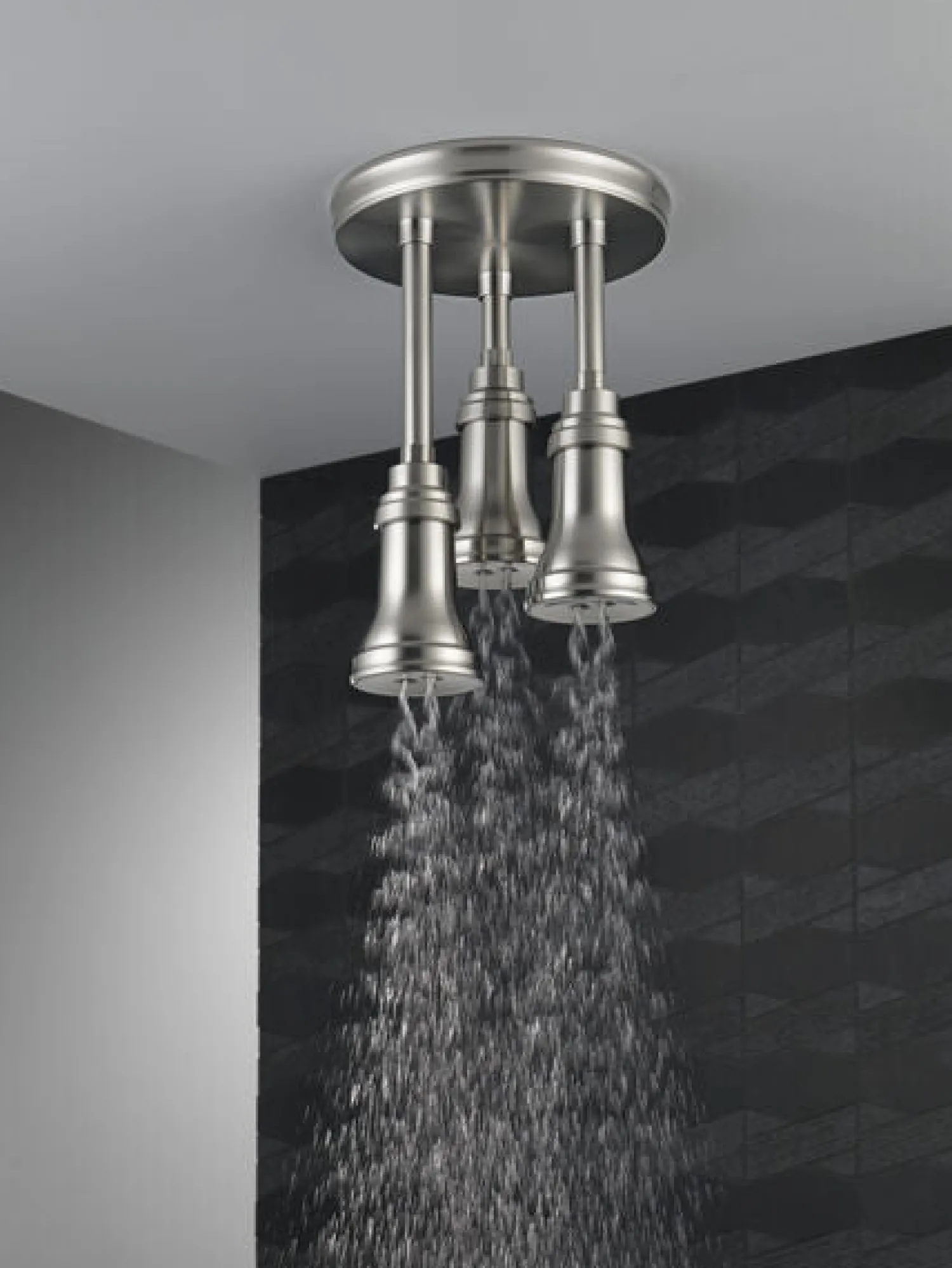New H2Okinetic Pendant Raincan Shower Head Shower Heads