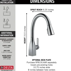 Hot Mateo Single Handle Pull-Down Kitchen Faucet Single Hole