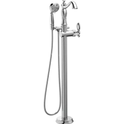 Single Handle Floor Mount Tub Filler Hand Shower Tub Faucets