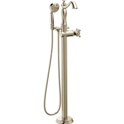 Single Handle Floor Mount Tub Filler Hand Shower Tub Faucets