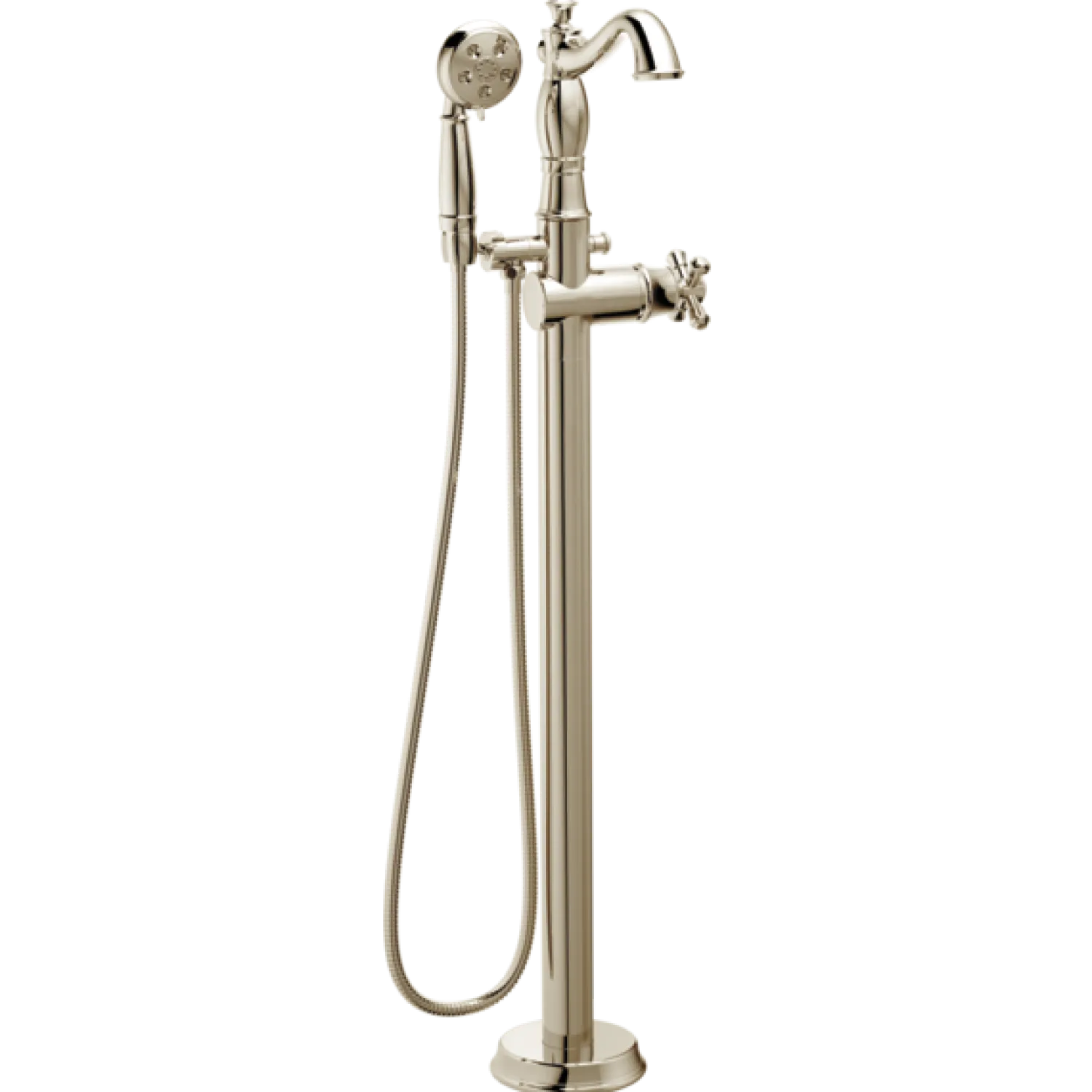 Single Handle Floor Mount Tub Filler Hand Shower Tub Faucets