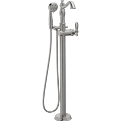 Single Handle Floor Mount Tub Filler Hand Shower Tub Faucets