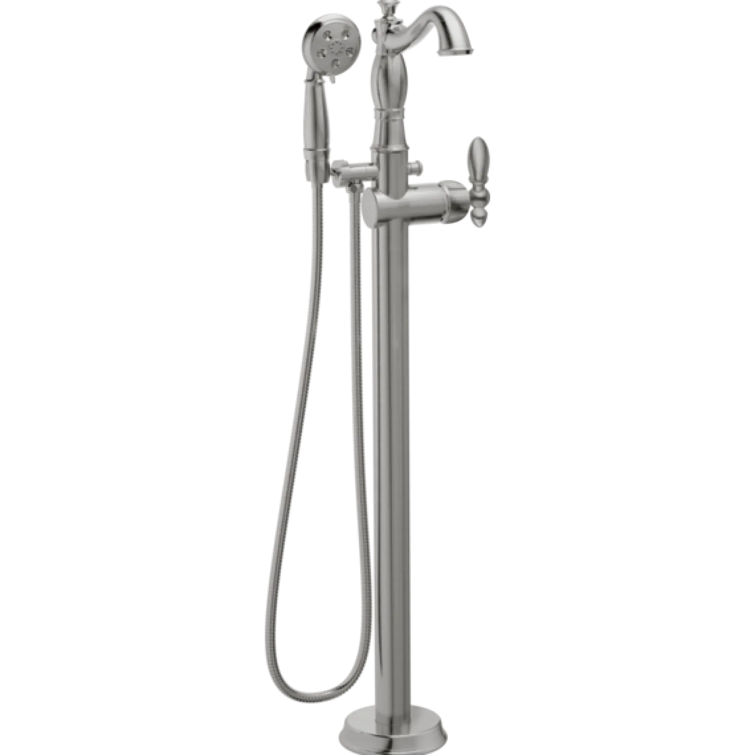 Single Handle Floor Mount Tub Filler Hand Shower Tub Faucets