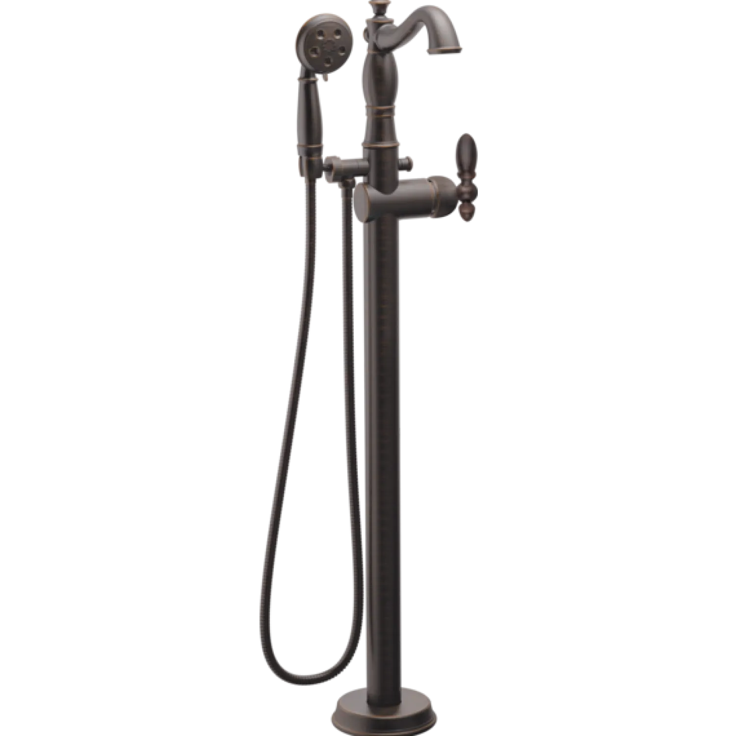 Single Handle Floor Mount Tub Filler Hand Shower Tub Faucets