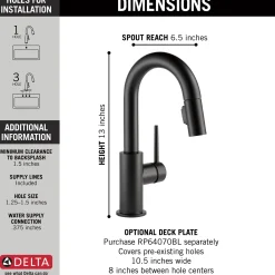 Discount Trinsic Single Handle Pull-Down Bar Faucet Single Hole|Bar Faucets